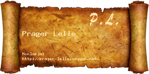 Prager Lelle névjegykártya